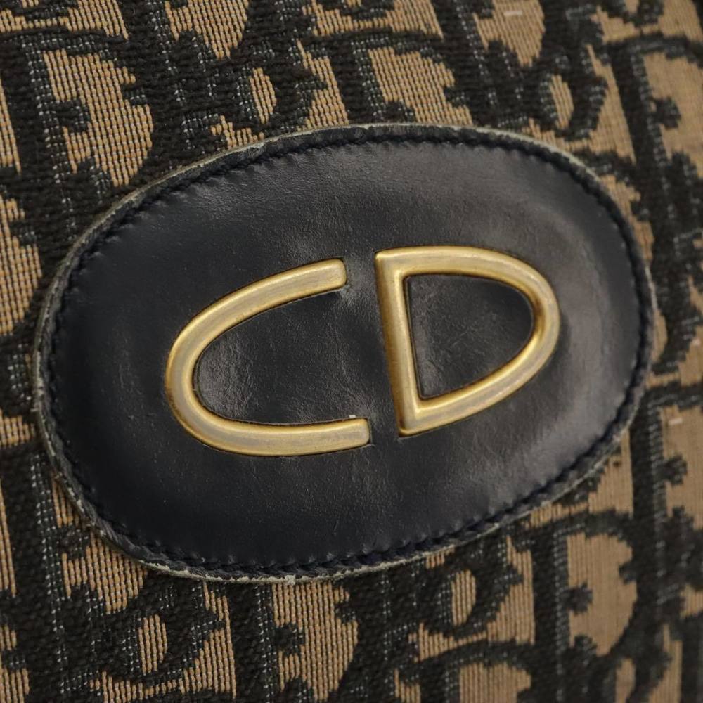 Christian Dior Trotter Canvas Hand Bag Navy Gold Auth 104738 - Picture 16 of 16